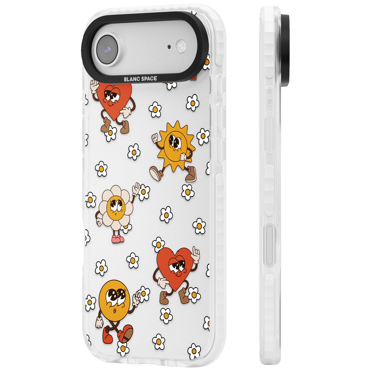 Daisies & Friends iPhone Air Impact Clear Phone Case side