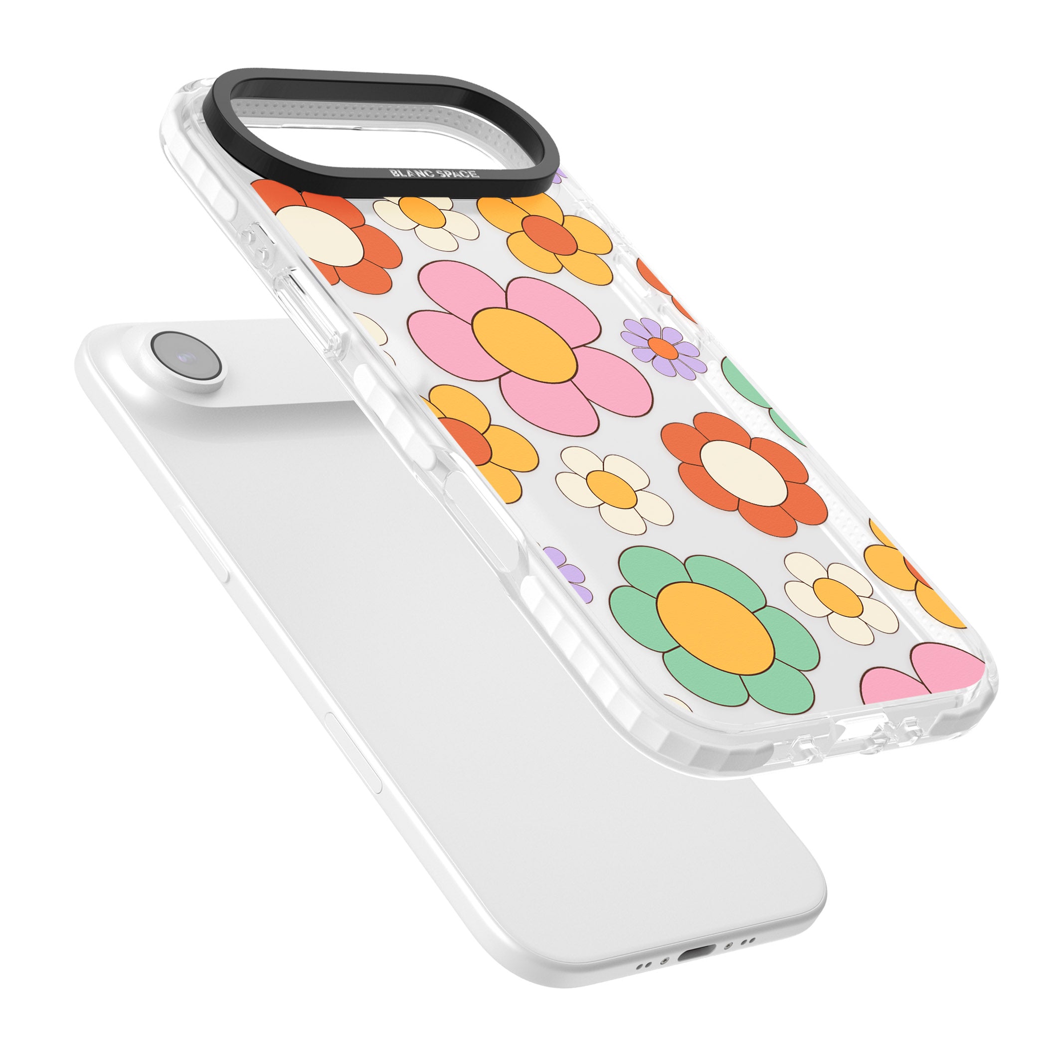 Groovy Blossoms iPhone 17 Air Impact Clear Phone Case Colours