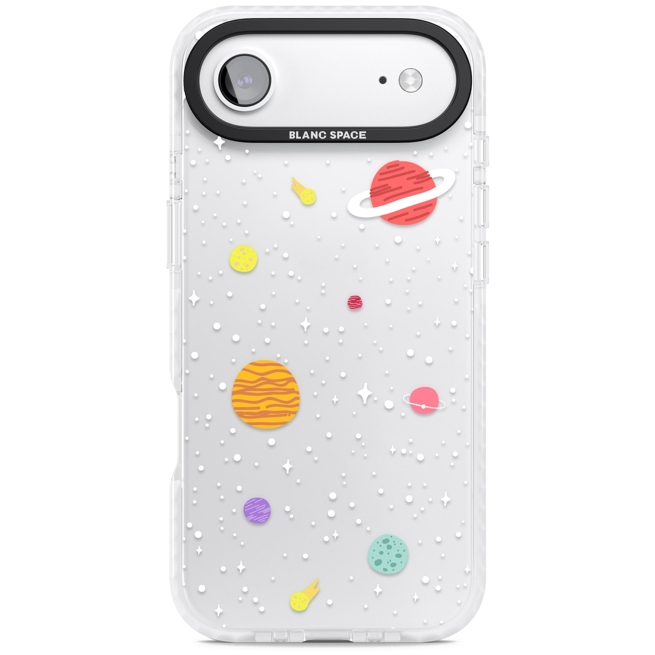 Cute Cartoon Planets (Clear) iPhone 17 Air Impact Clear Phone Case
