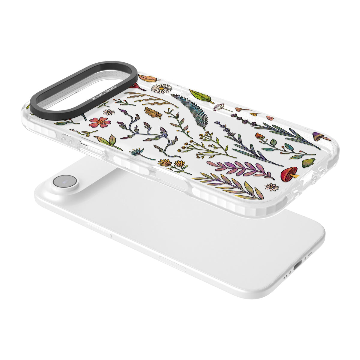 Autumn Wildflowers iPhone Air Impact Clear Phone Case angled