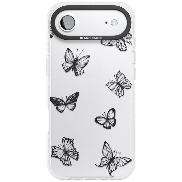 Grey Butterfly Line Pattern