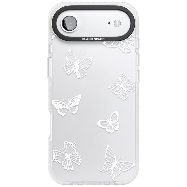 White Butterfly Line Pattern