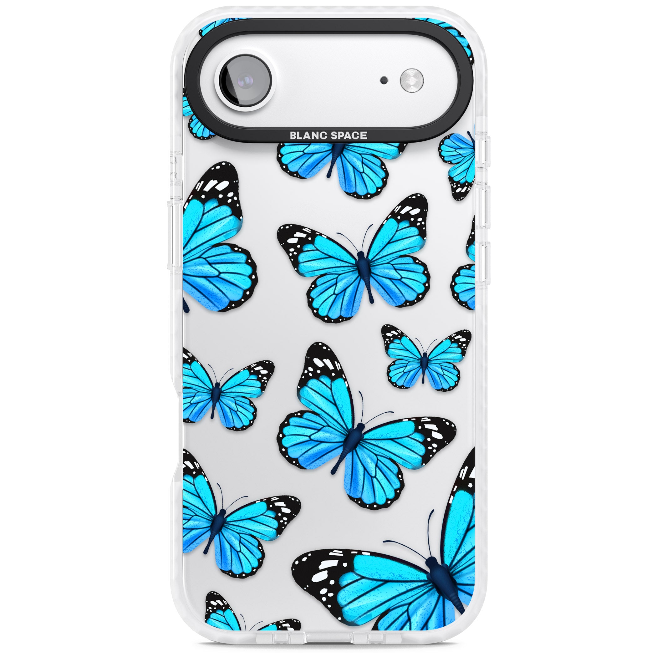 Blue Butterflies iPhone 17 Air Impact Clear Phone Case