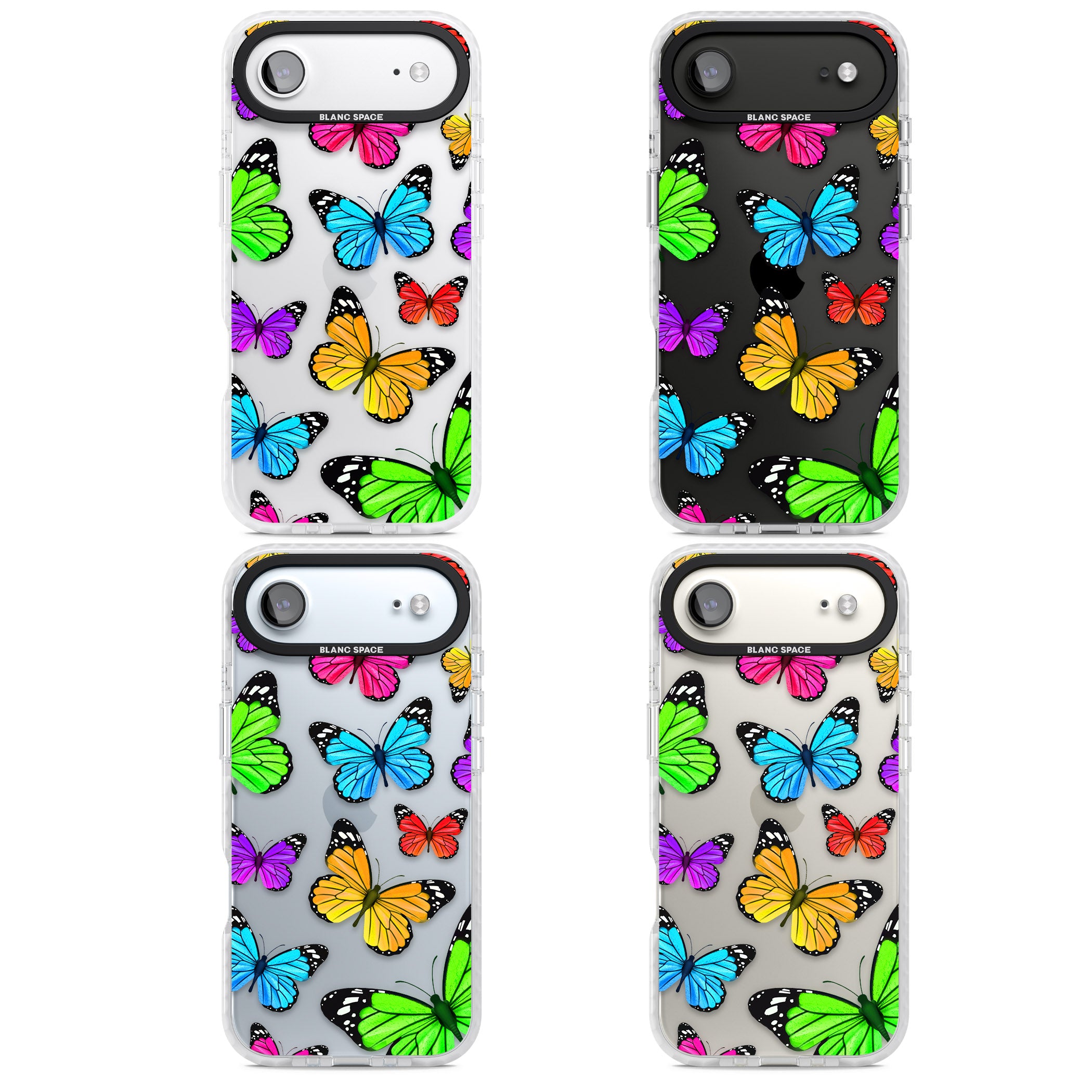 Vibrant Butterflies iPhone 17 Air Impact Clear Phone Case APT Impact Protection