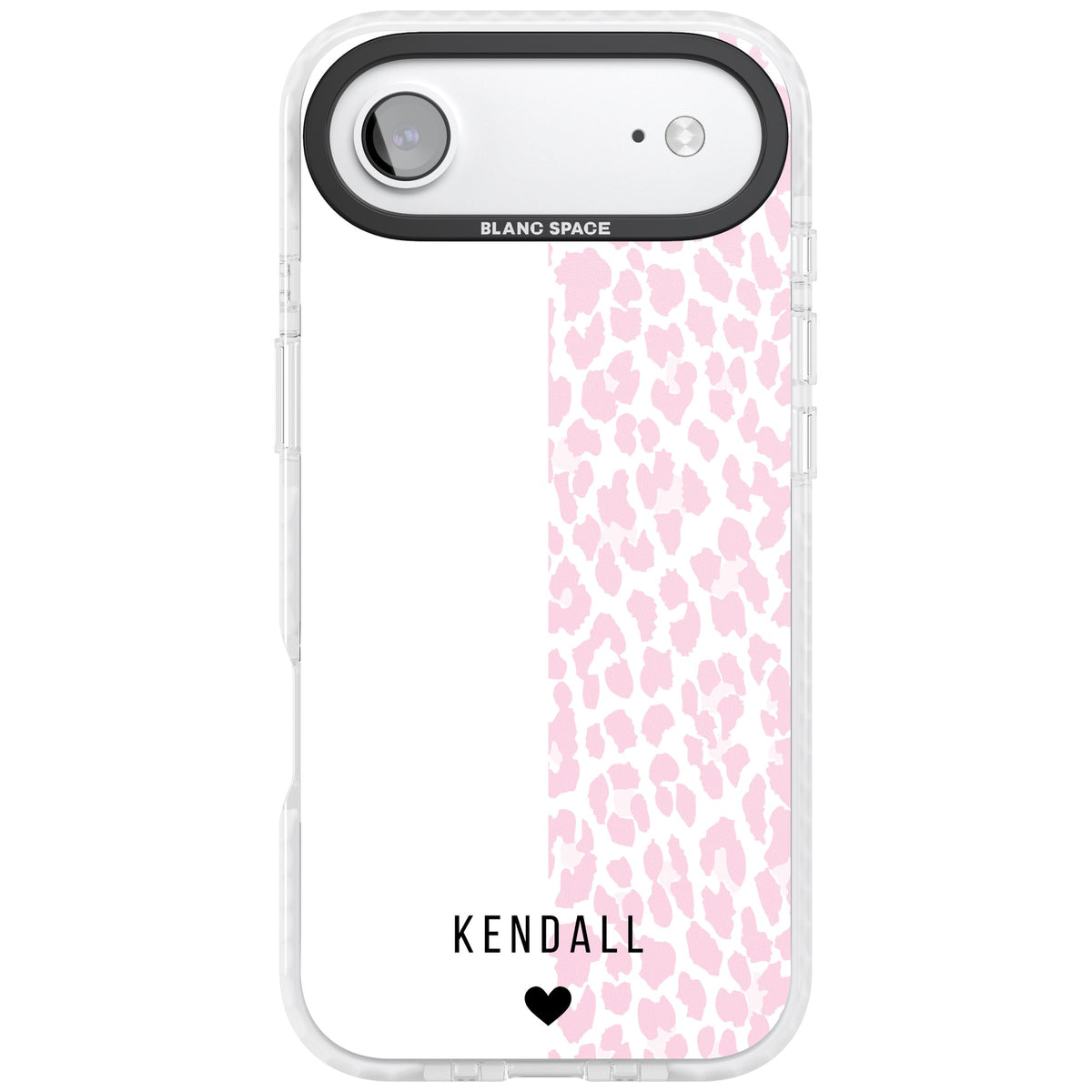 Personalised Pink Leopard iPhone Air Impact Clear Phone Case front