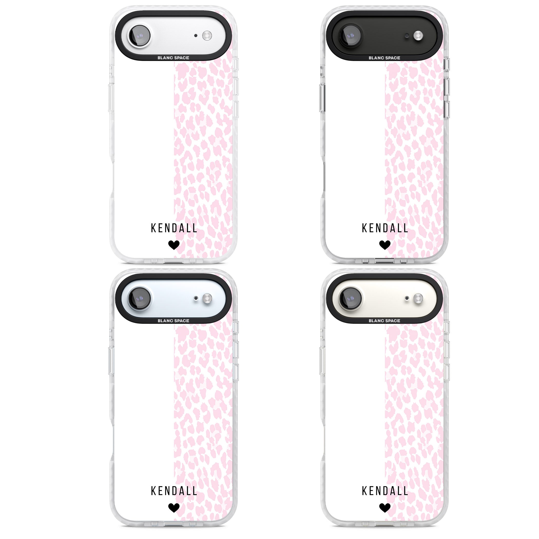 Personalised Pink Leopard iPhone 17 Air Impact Clear Phone Case APT Impact Protection