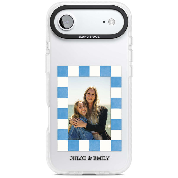 Personalised Blue Check Photo