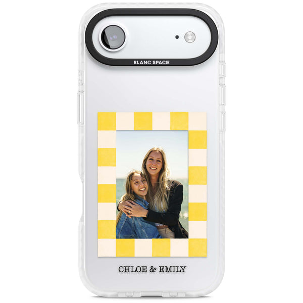 Personalised Yellow Check Photo