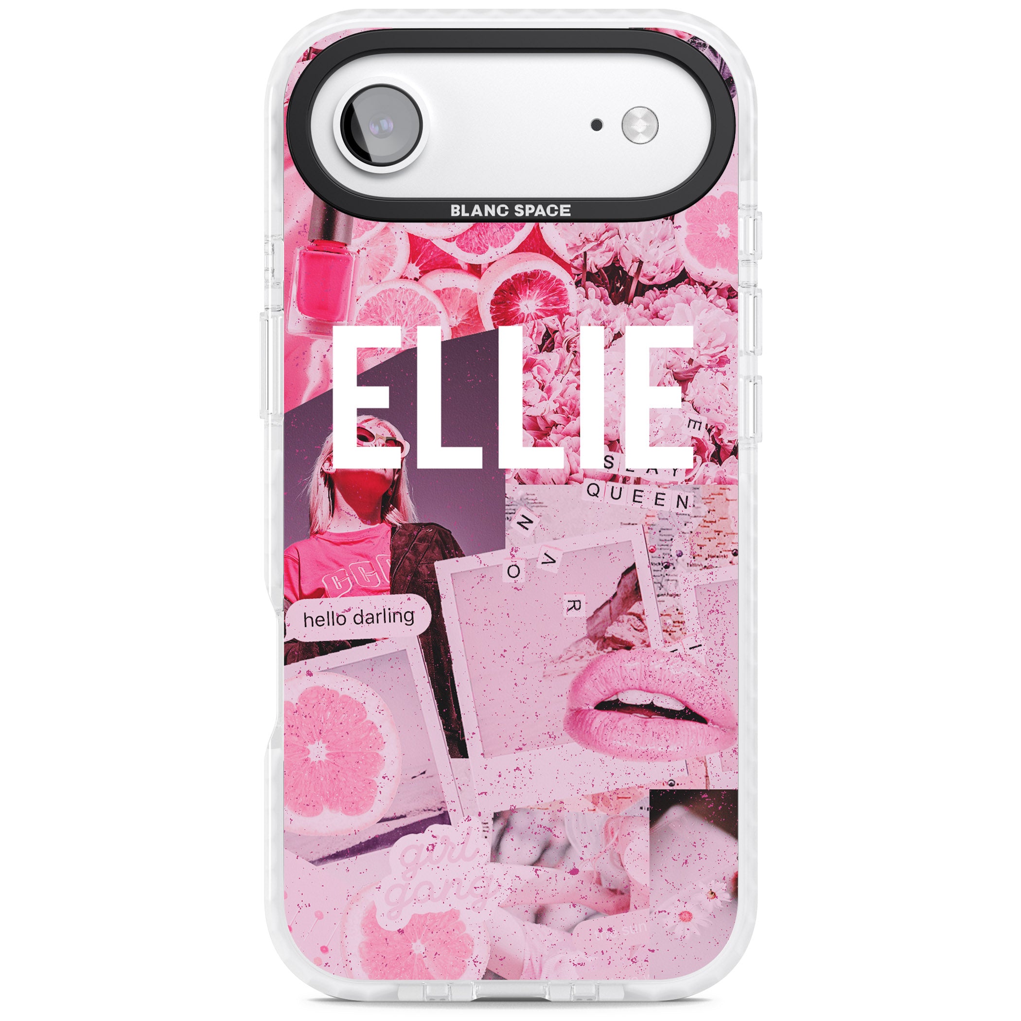 Personalised Sweet Pink Collage iPhone 17 Air Impact Clear Phone Case