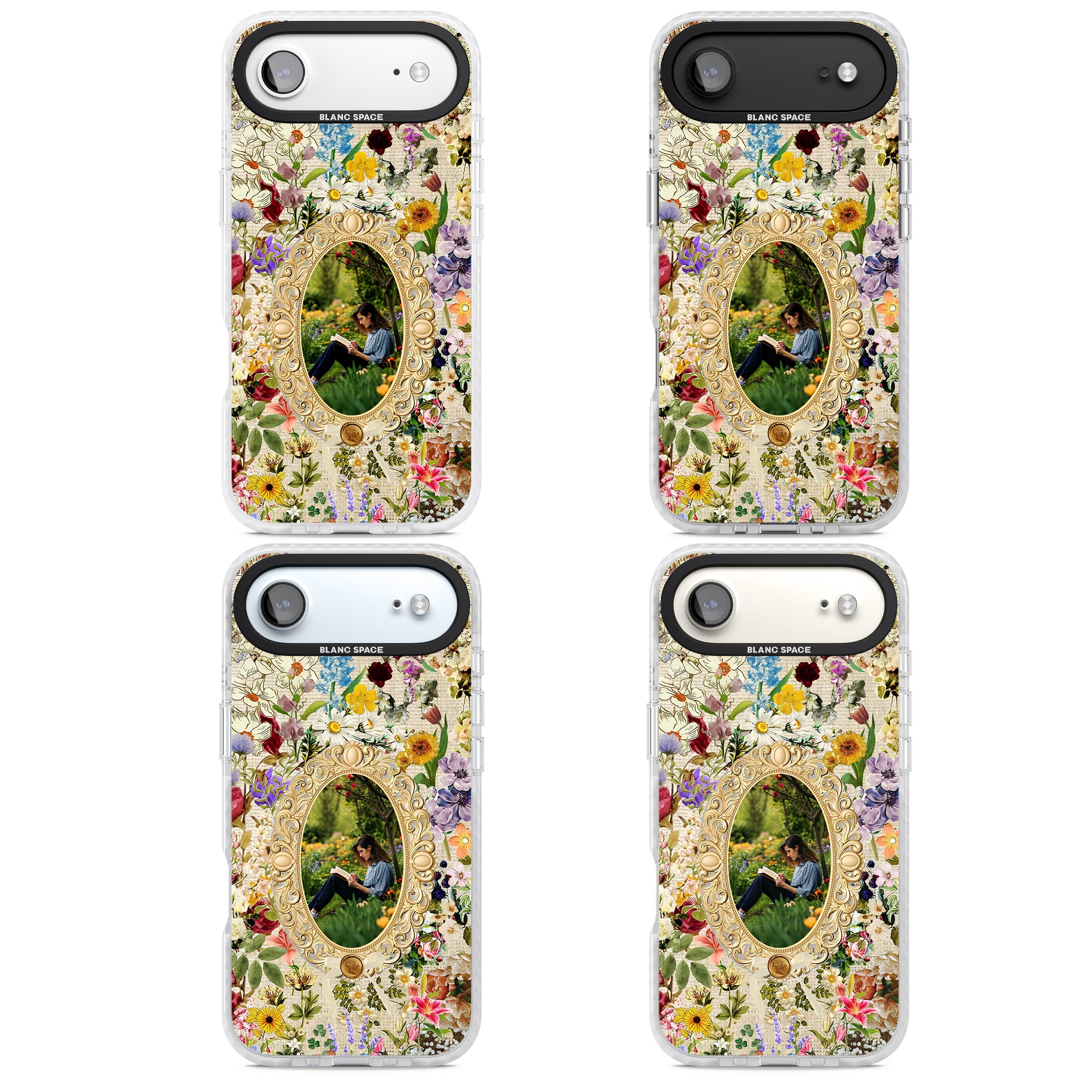 Personalised Vintage Wildflower Frame iPhone 17 Air Impact Clear Phone Case APT Impact Protection