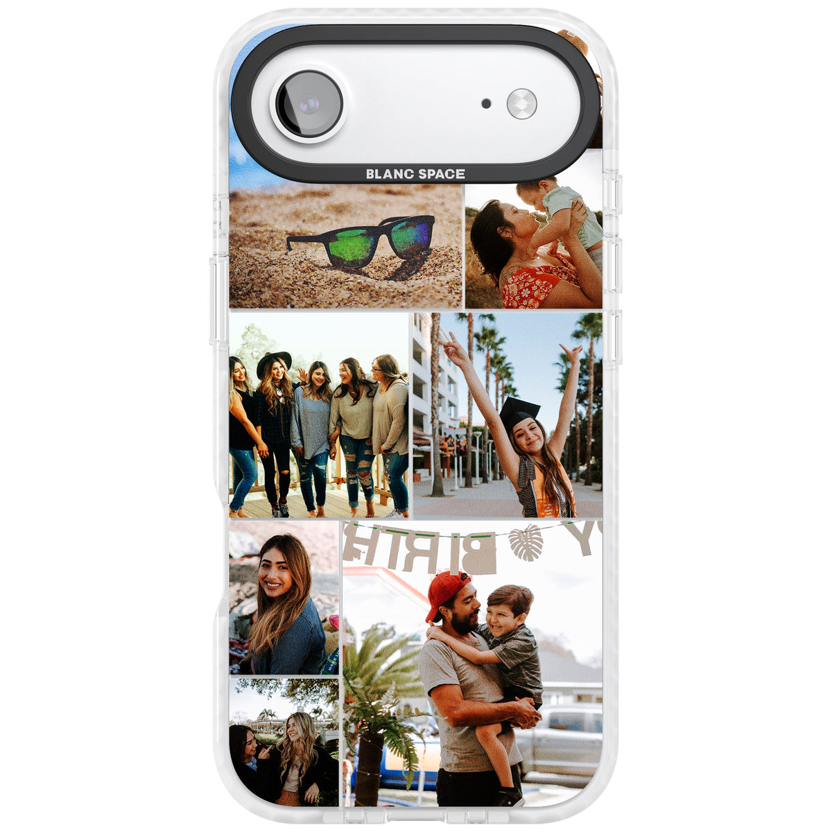Personalised Photo Grid iPhone Air Impact Clear Phone Case front