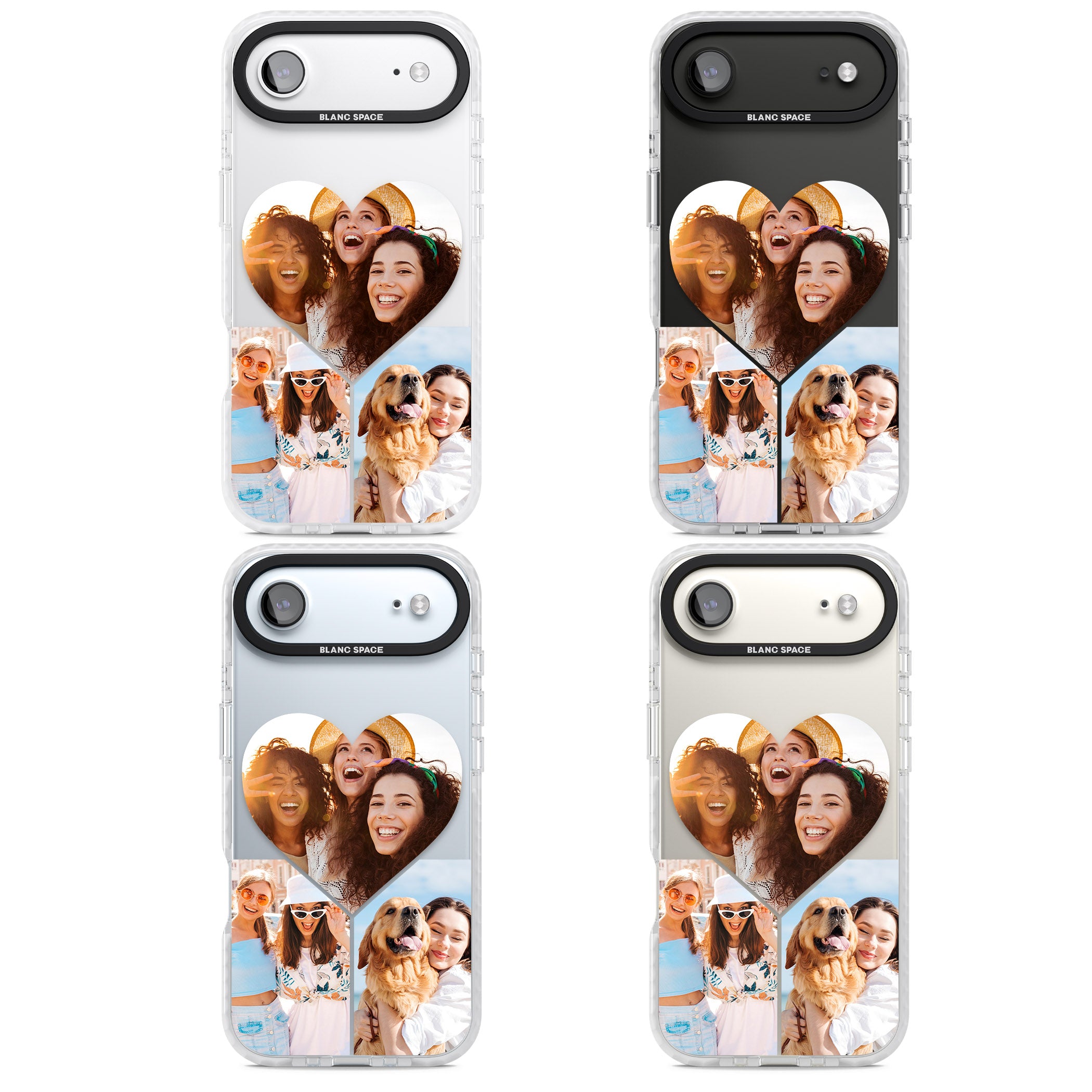 Personalised Heart Photo iPhone 17 Air Impact Clear Phone Case APT Impact Protection