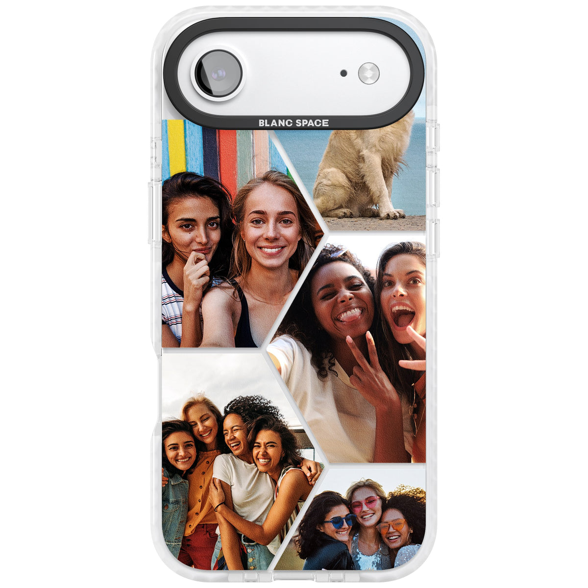 Personalised Beehive Photo Grid iPhone Air Impact Clear Phone Case front