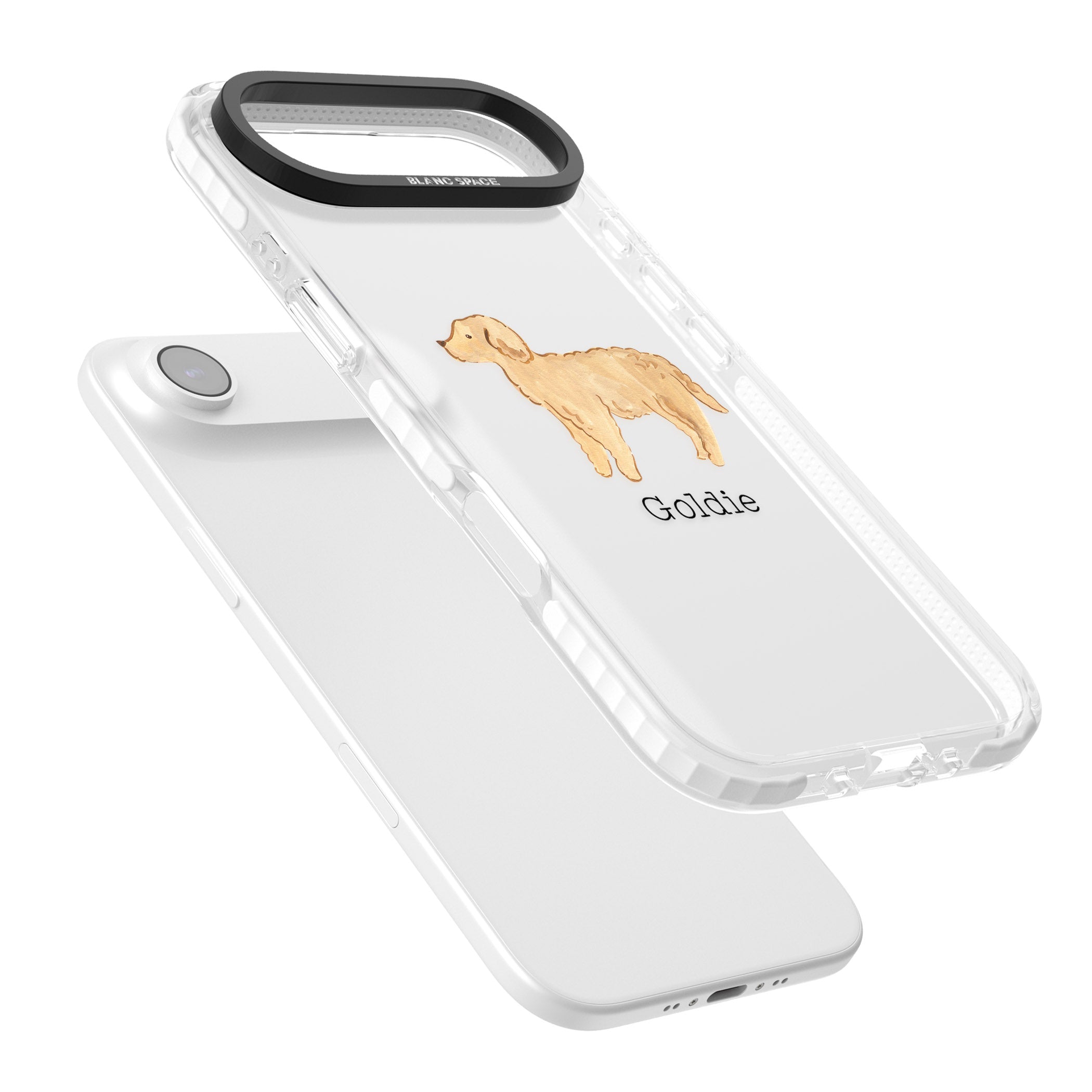Personalised Goldendoodle iPhone 17 Air Impact Clear Phone Case Colours