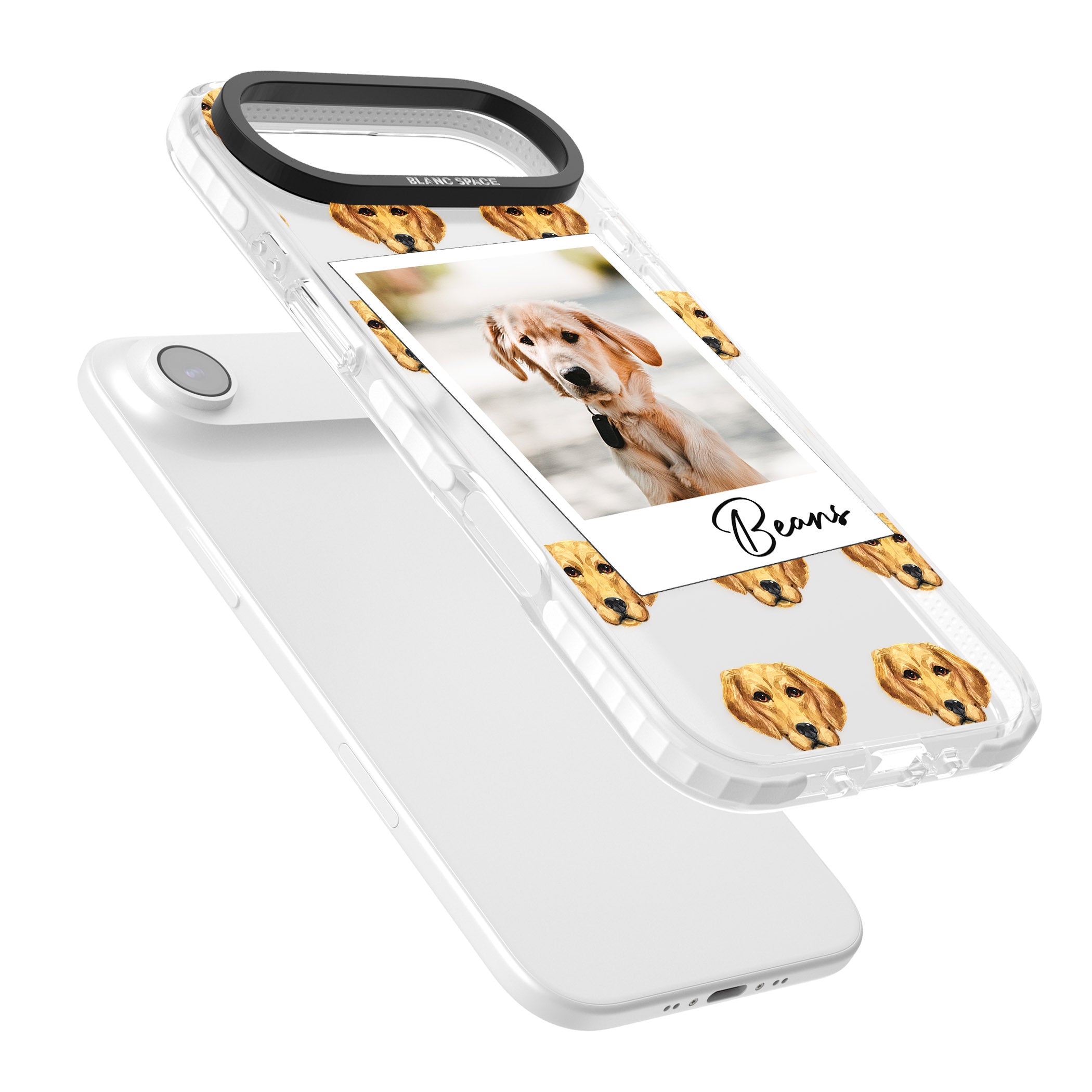 Personalised Labrador Instant Camera Photo iPhone 17 Air Impact Clear Phone Case Colours