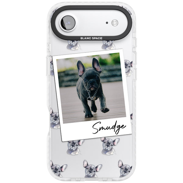 Personalised Grey French Bulldog Instant Camera Photo