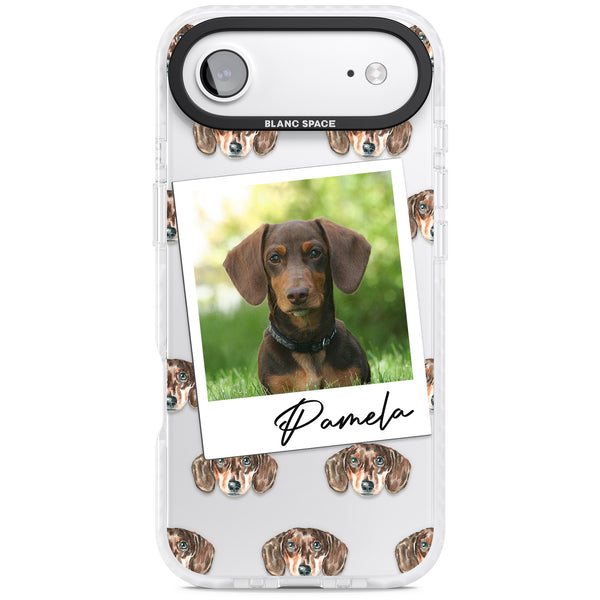 Personalised Brown Dachshund Instant Camera Photo