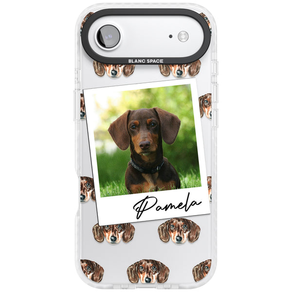 Personalised Brown Dachshund Instant Camera Photo