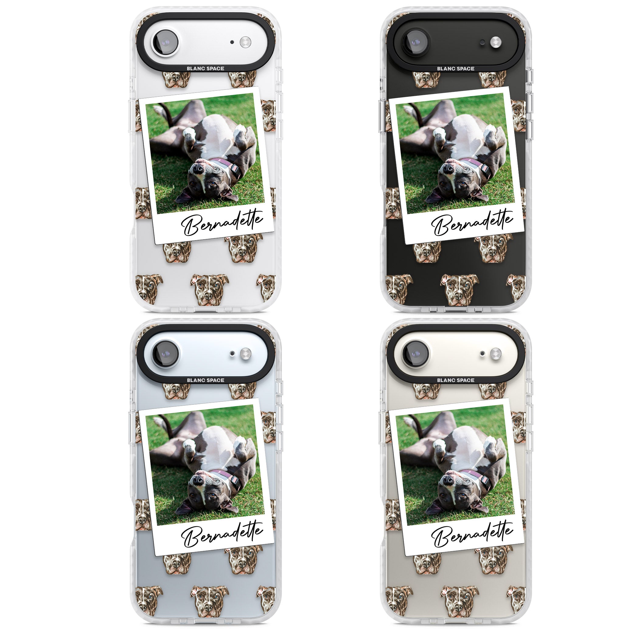 Personalised Staffordshire Bull Terrier Instant Camera Photo iPhone 17 Air Impact Clear Phone Case APT Impact Protection