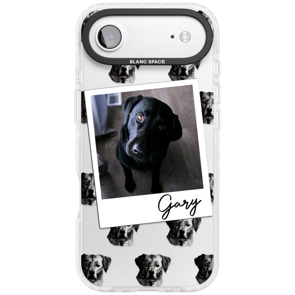 Personalised Black Labrador Instant Camera Photo