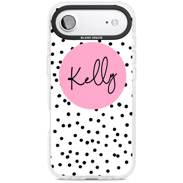 Personalised Pink Circle & Dots