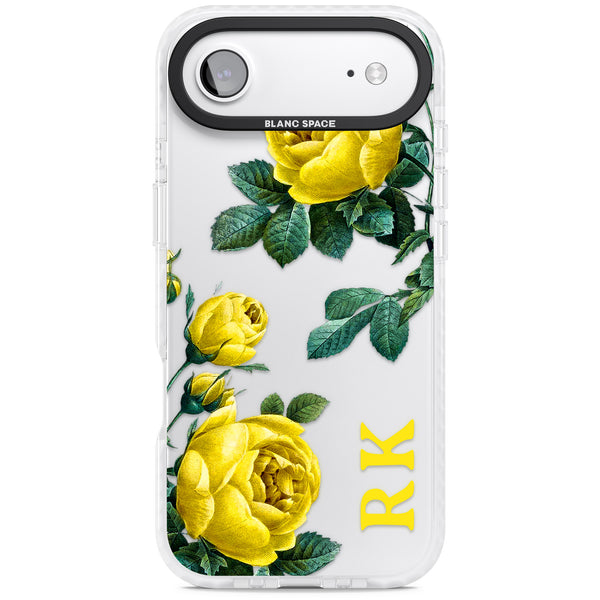 Personalised Vintage Floral Yellow Roses