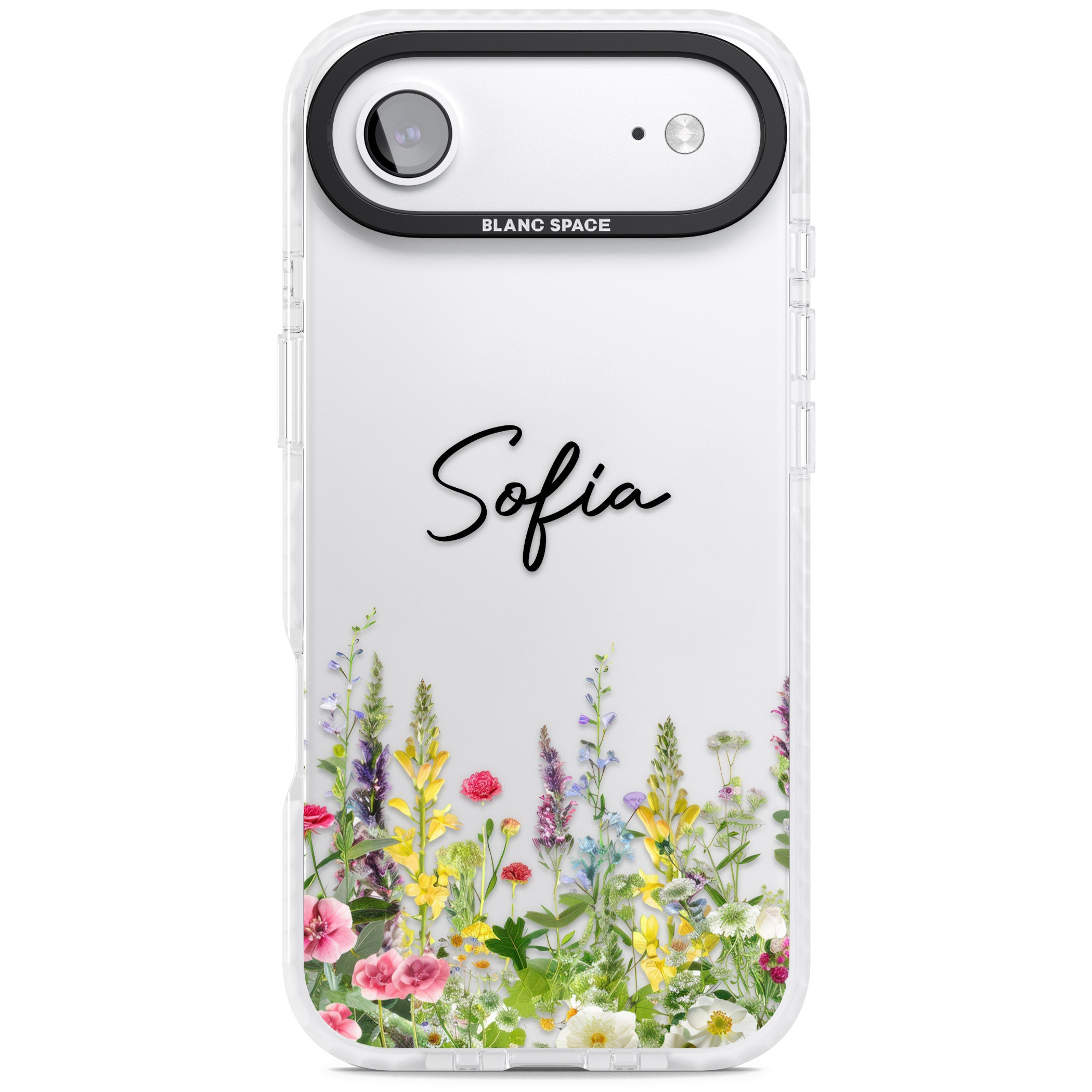 Personalised Garden Wildfowers iPhone 17 Air Impact Clear Phone Case