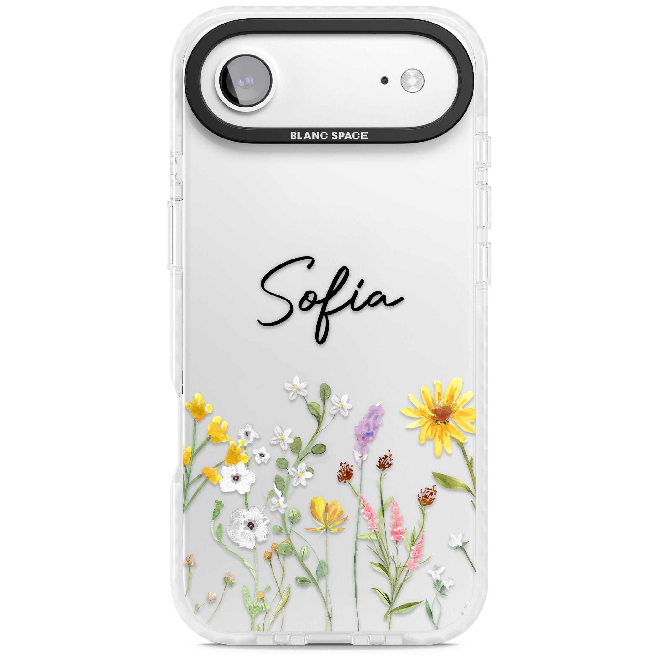 Personalised April Wildfowers iPhone 17 Air Impact Clear Phone Case