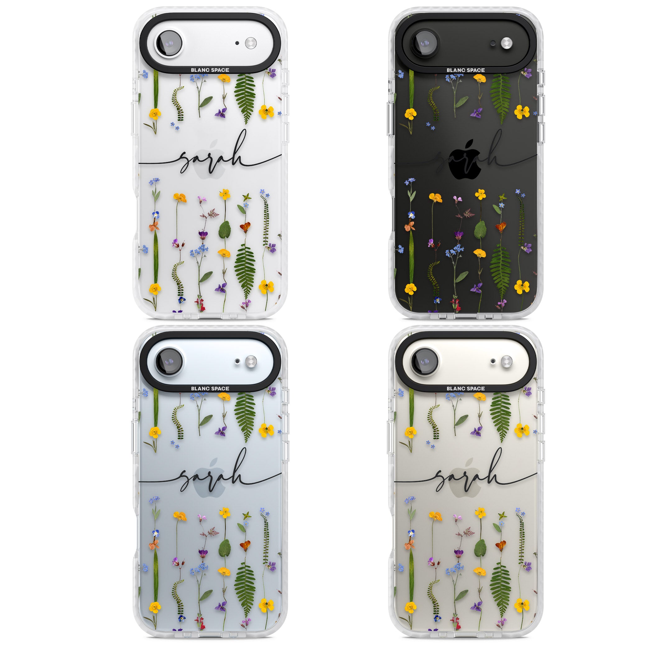 Personalised Wildflower Chain iPhone 17 Air Impact Clear Phone Case APT Impact Protection