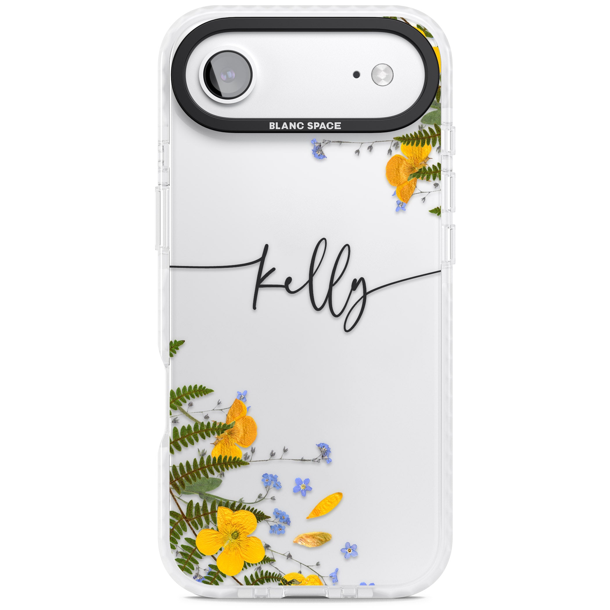 Personalised Ferns & Wildflowers iPhone 17 Air Impact Clear Phone Case