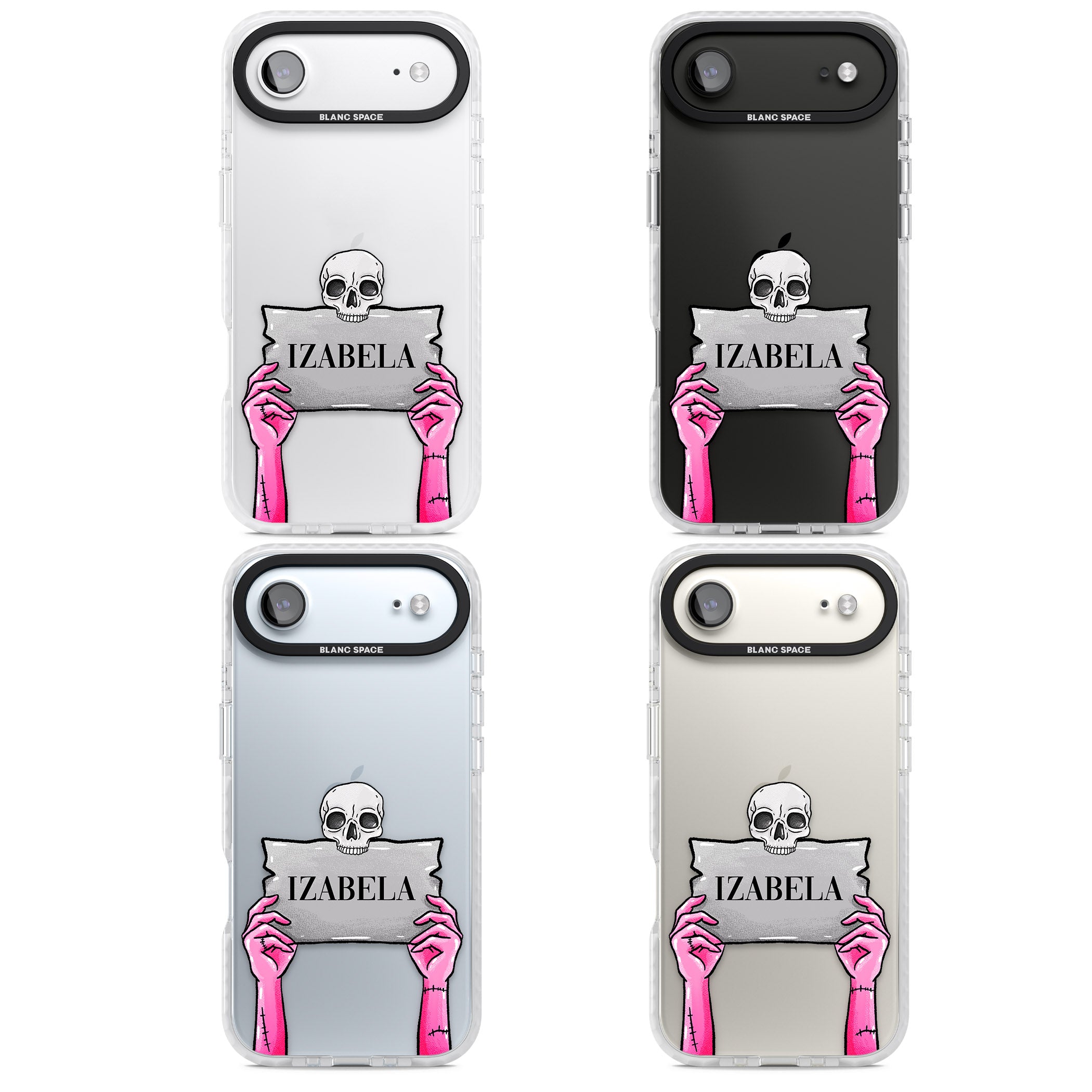 Personalised Grave Plaque iPhone 17 Air Impact Clear Phone Case APT Impact Protection