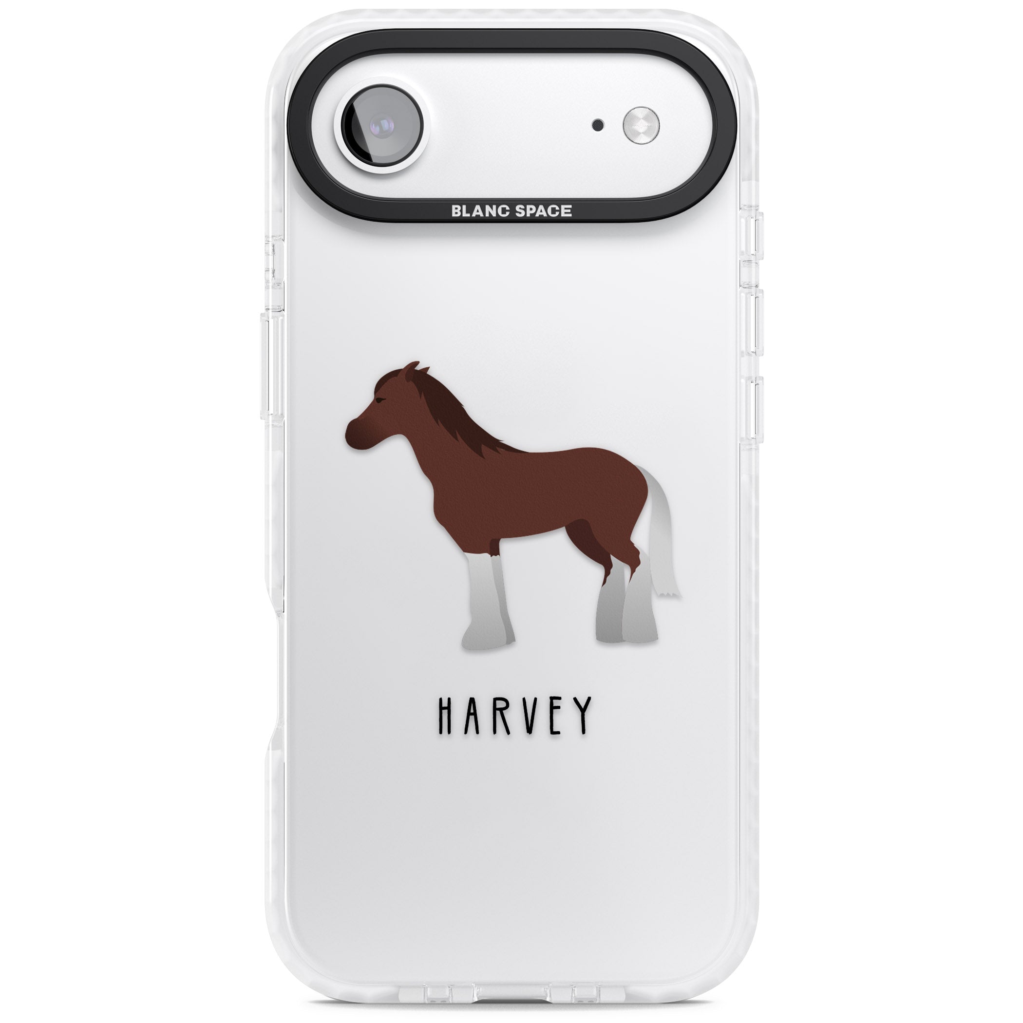Personalised Brown Horse iPhone 17 Air Impact Clear Phone Case
