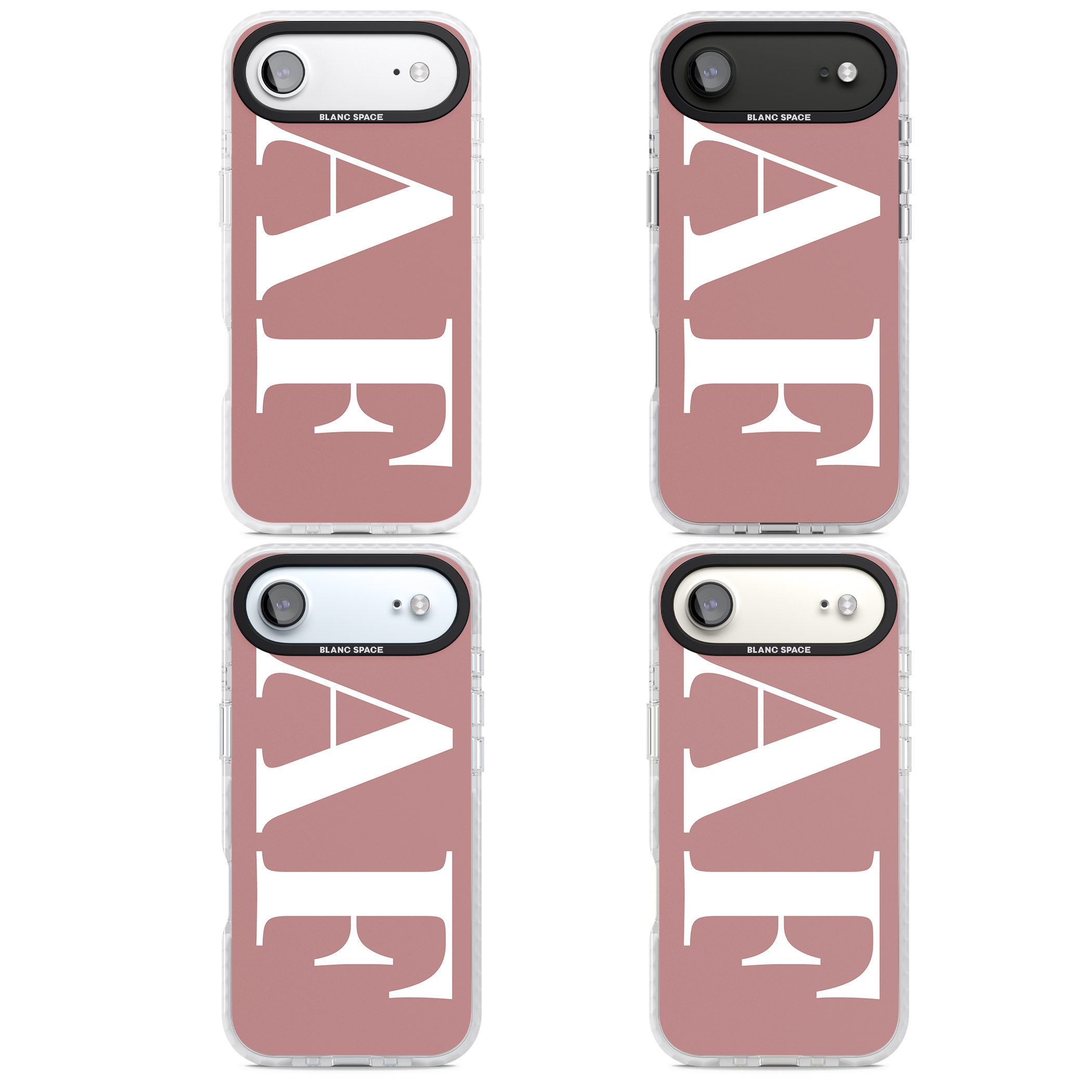 Personalised White & Rose Letters iPhone 17 Air Impact Clear Phone Case APT Impact Protection