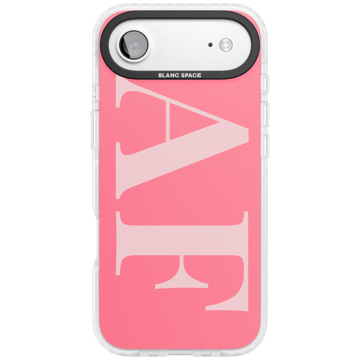 Personalised Light & Dark Pink Letters iPhone Air Impact Clear Phone Case front