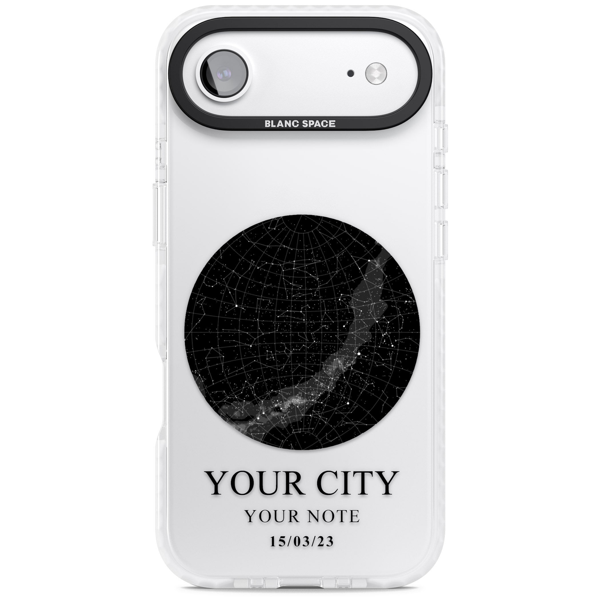 Personalised Star Map iPhone 17 Air Impact Clear Phone Case