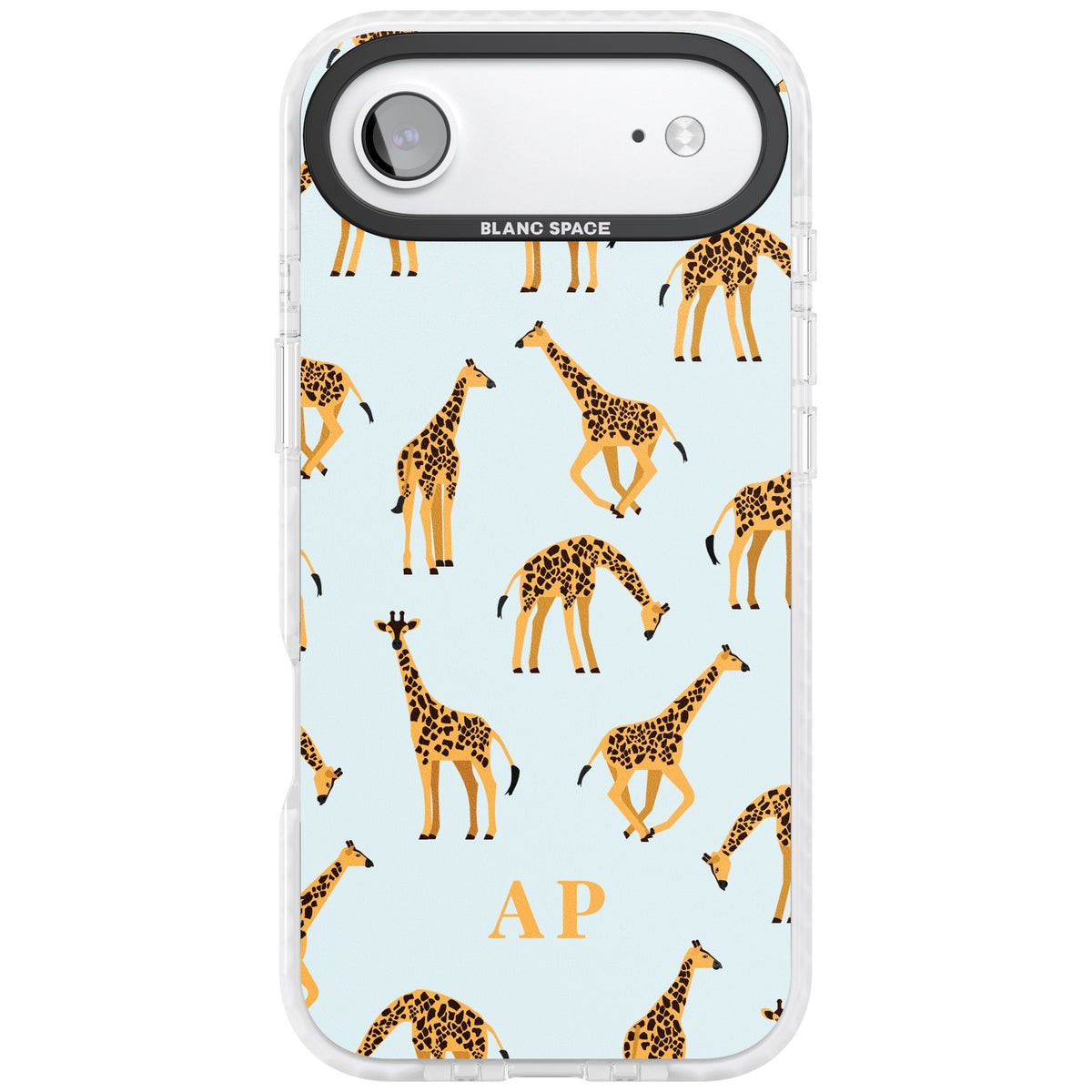 Personalised Safari Giraffe iPhone Air Impact Clear Phone Case front
