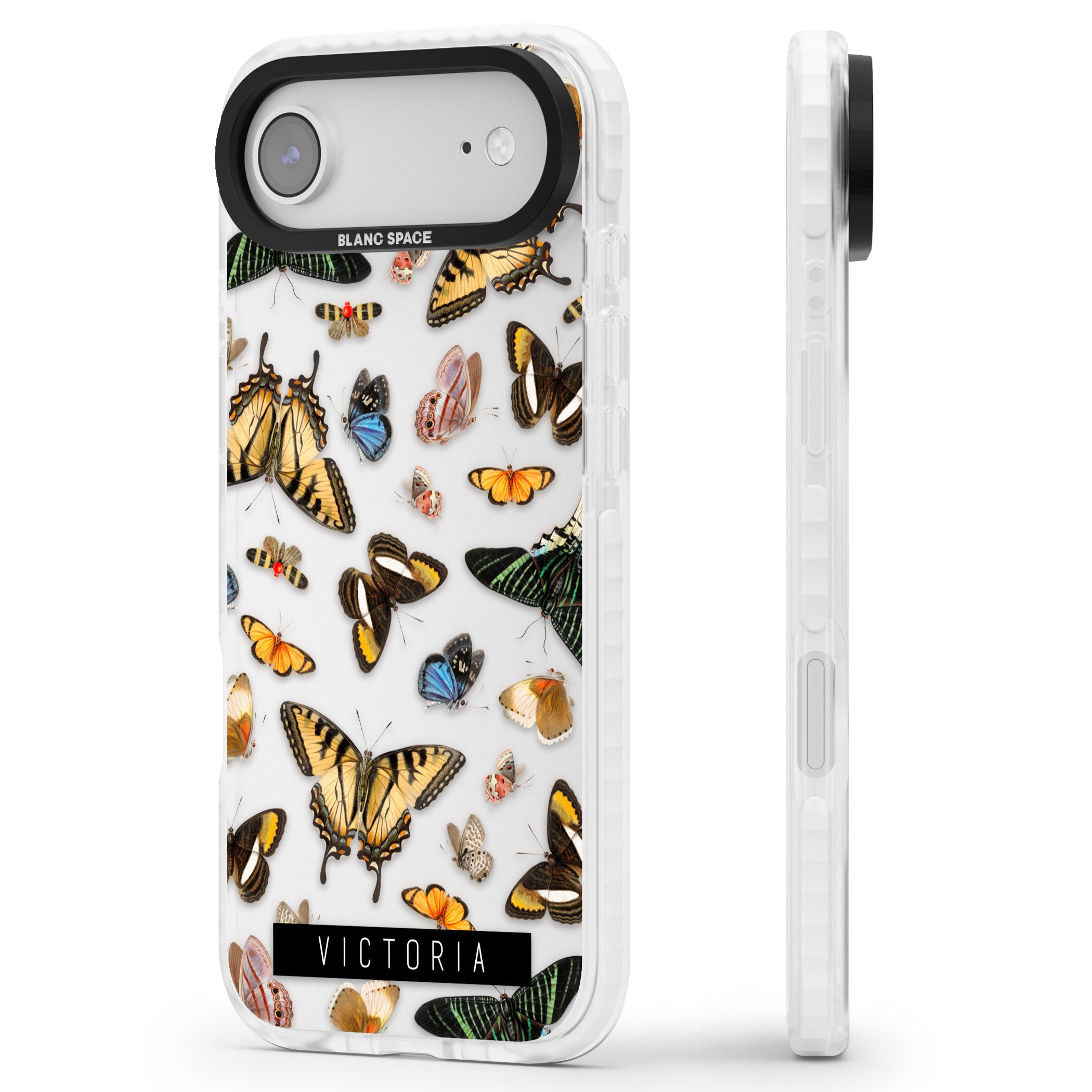 Personalised Butterfly Archive iPhone 17 Air Impact Clear Phone Case Side Profile