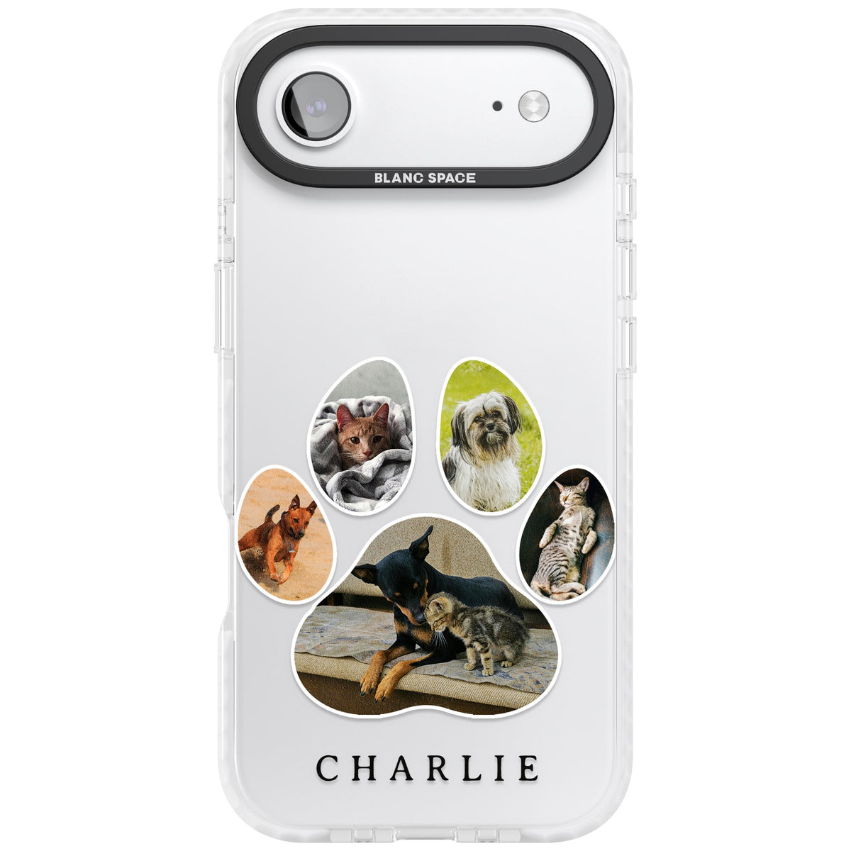 Personalised Paw Print Photos iPhone Air Impact Clear Phone Case front