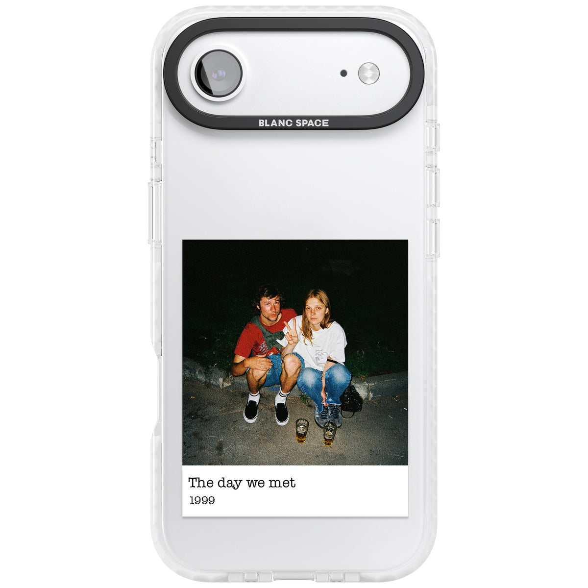 Personalised Photo Memory iPhone Air Impact Clear Phone Case front