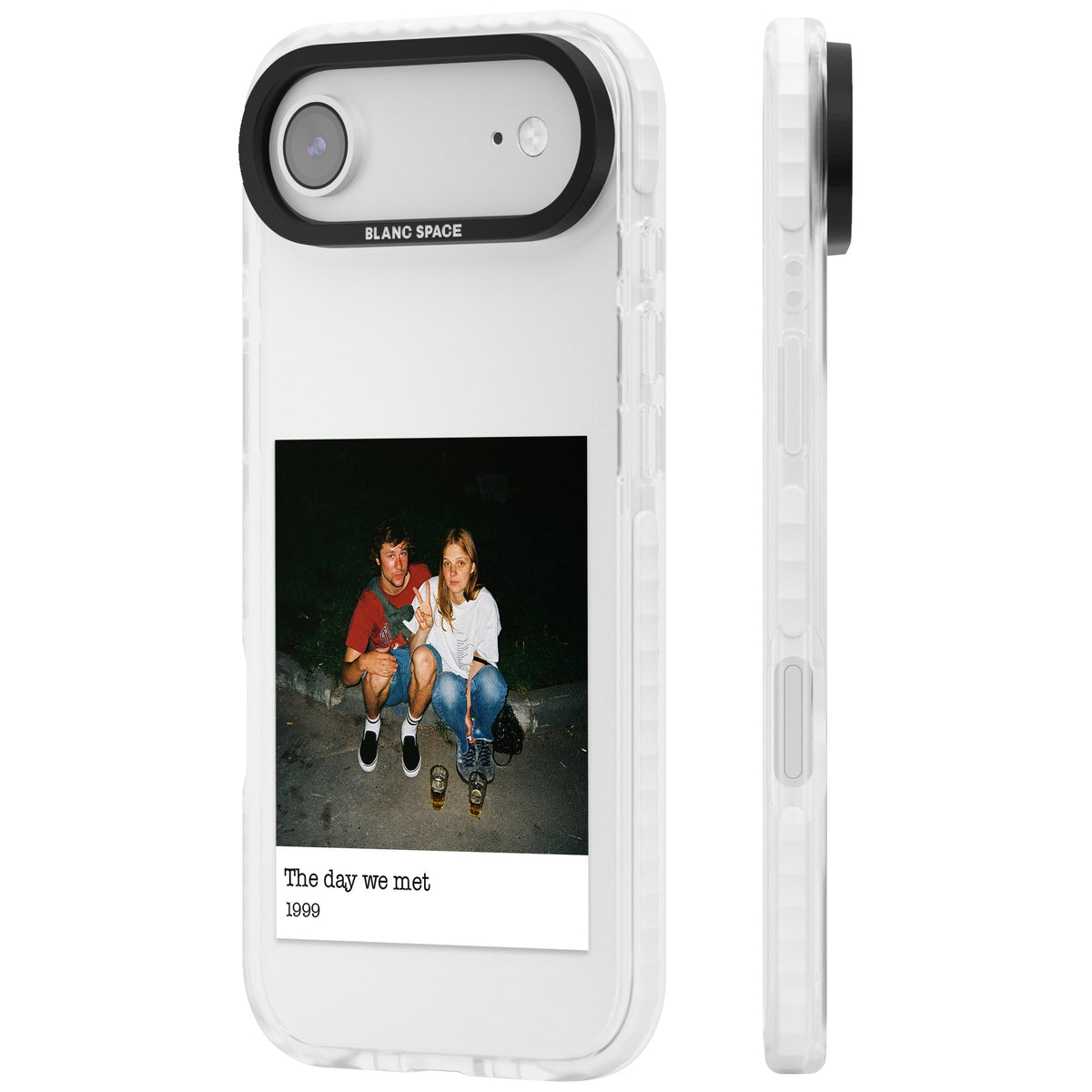 Personalised Photo Memory iPhone Air Impact Clear Phone Case side