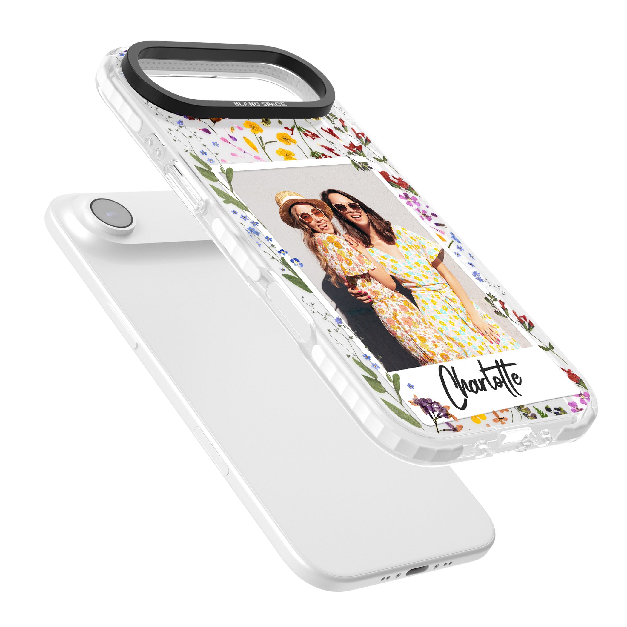 Personalised Wildflower Instant Photo iPhone 17 Air Impact Clear Phone Case Colours