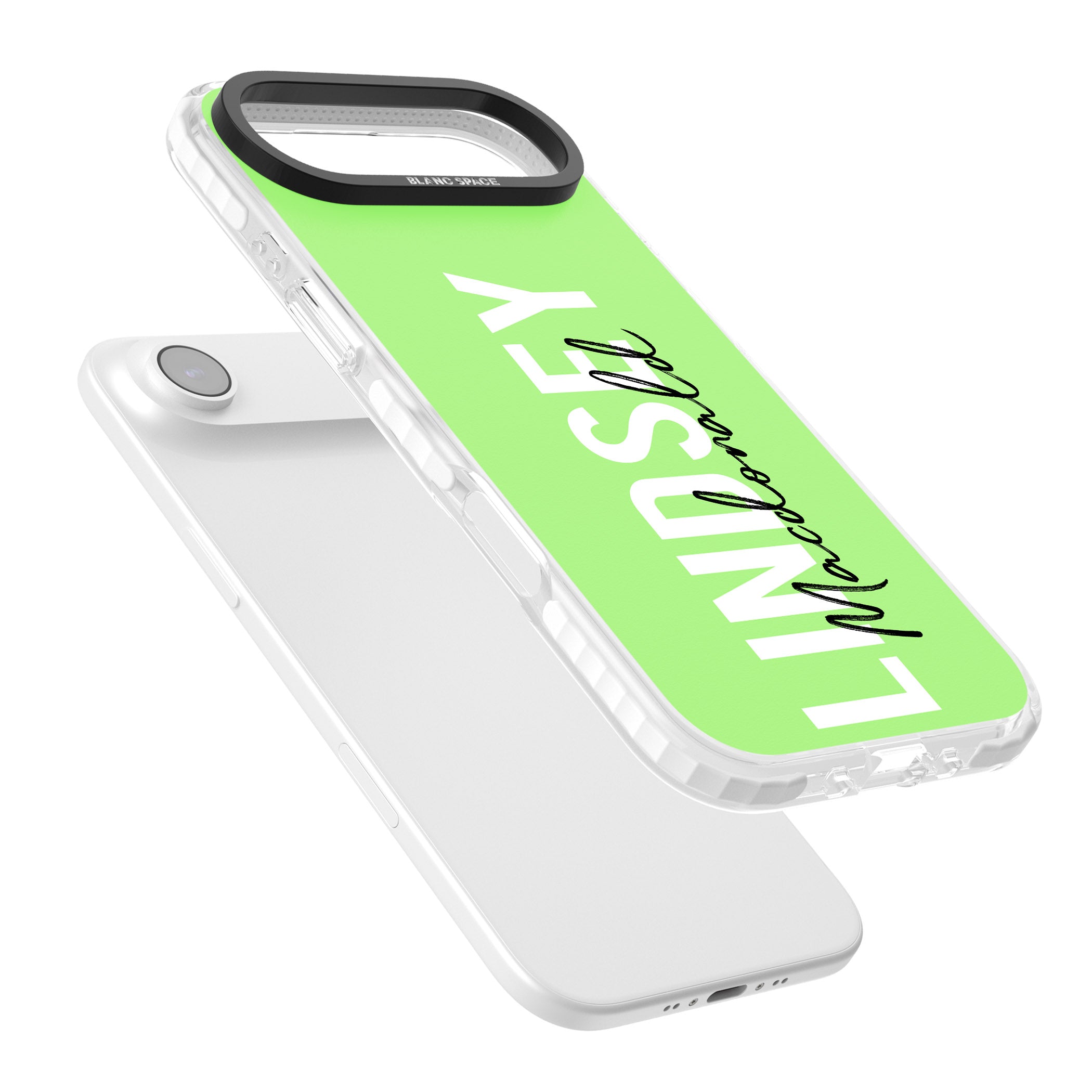 Personalised Bold Name: Lime iPhone 17 Air Impact Clear Phone Case Colours