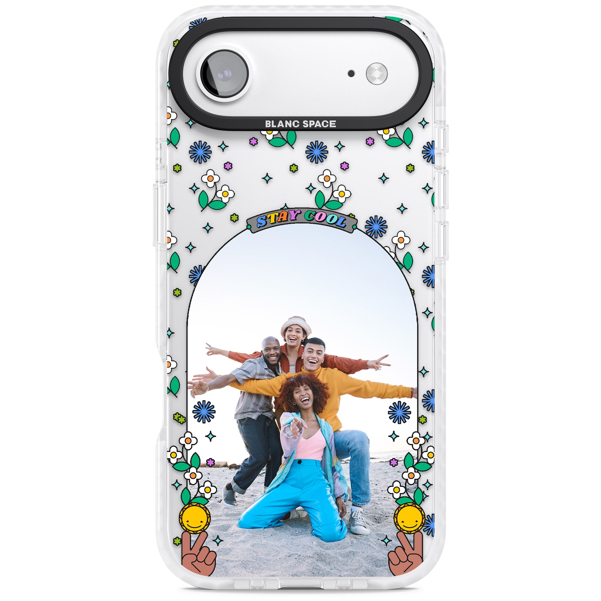 Personalised Summer Photo Frame iPhone 17 Air Impact Clear Phone Case