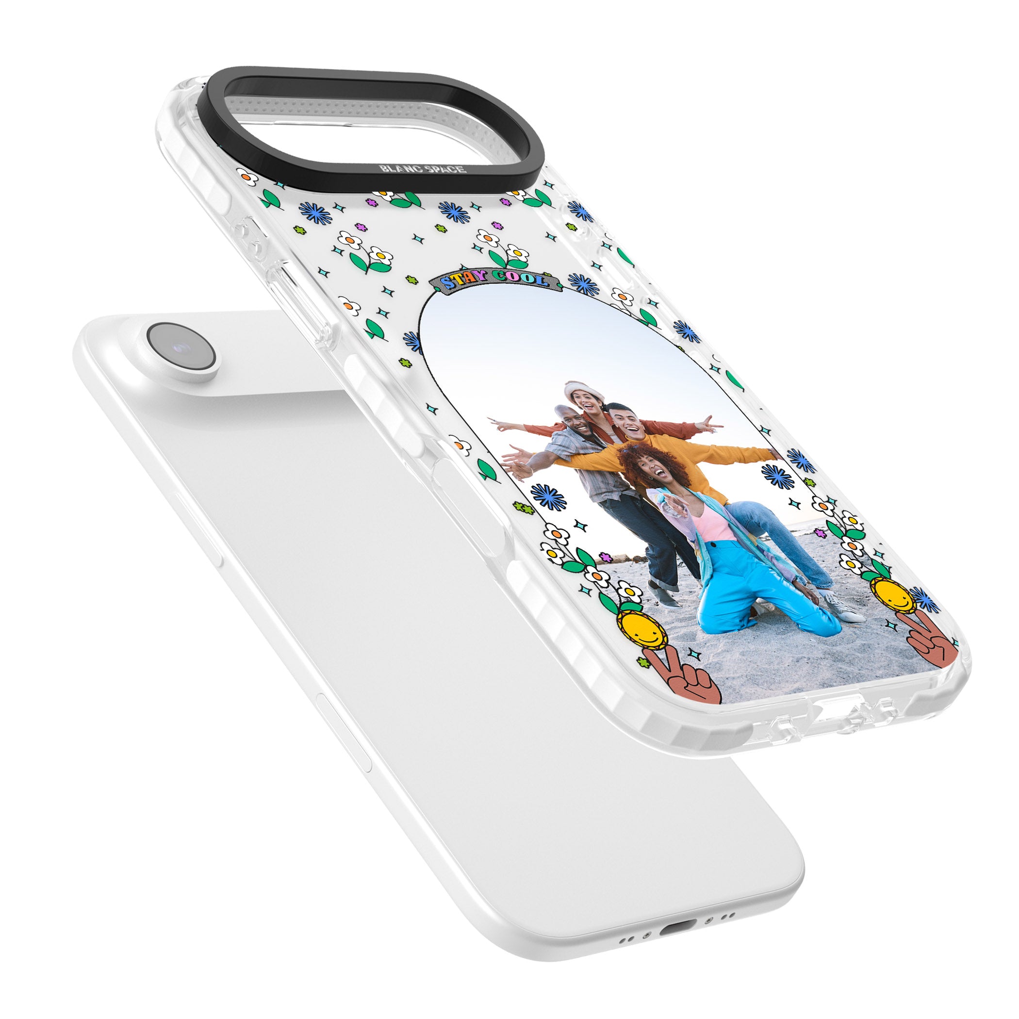 Personalised Summer Photo Frame iPhone 17 Air Impact Clear Phone Case Colours