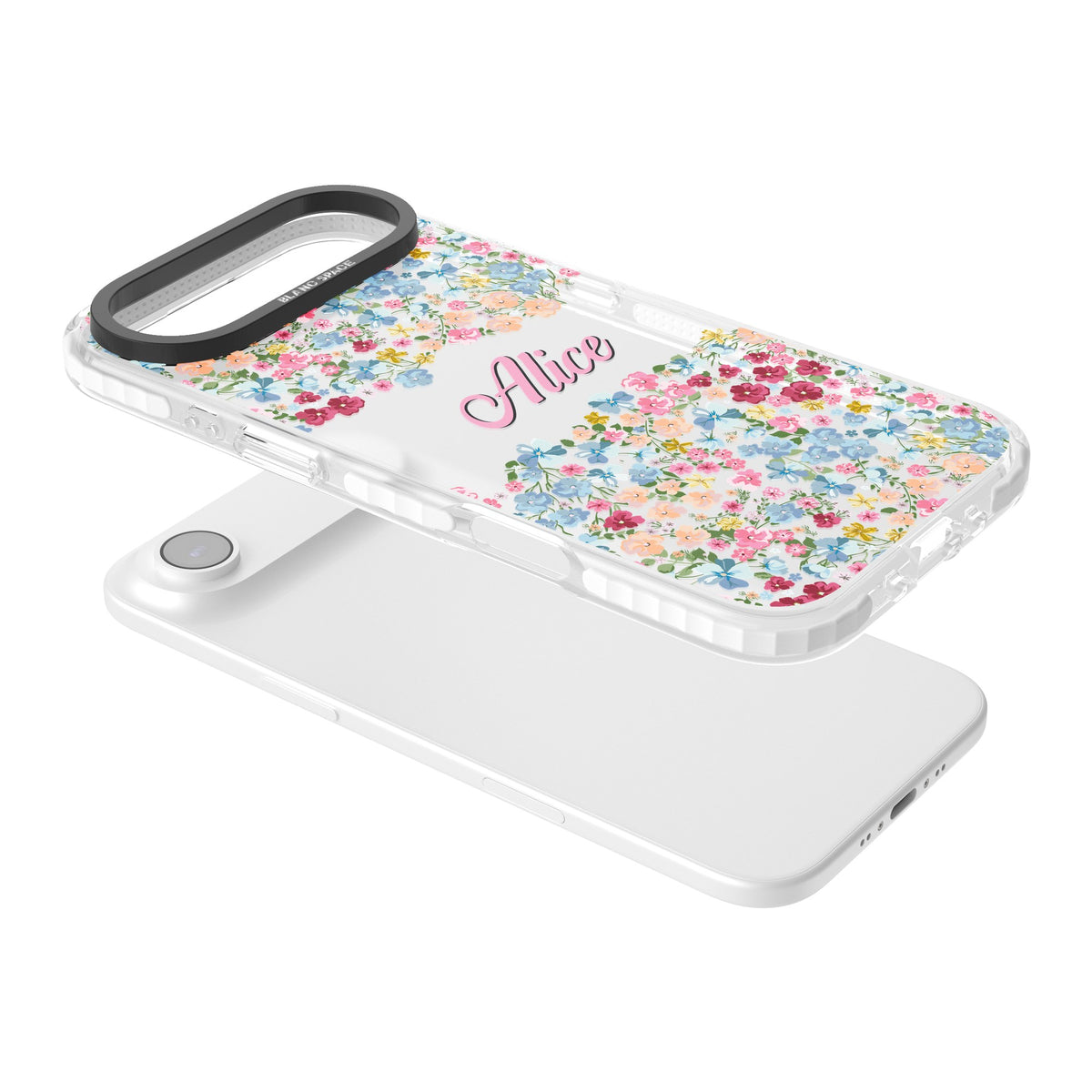 Personalised Venetian Meadow iPhone Air Impact Clear Phone Case angled