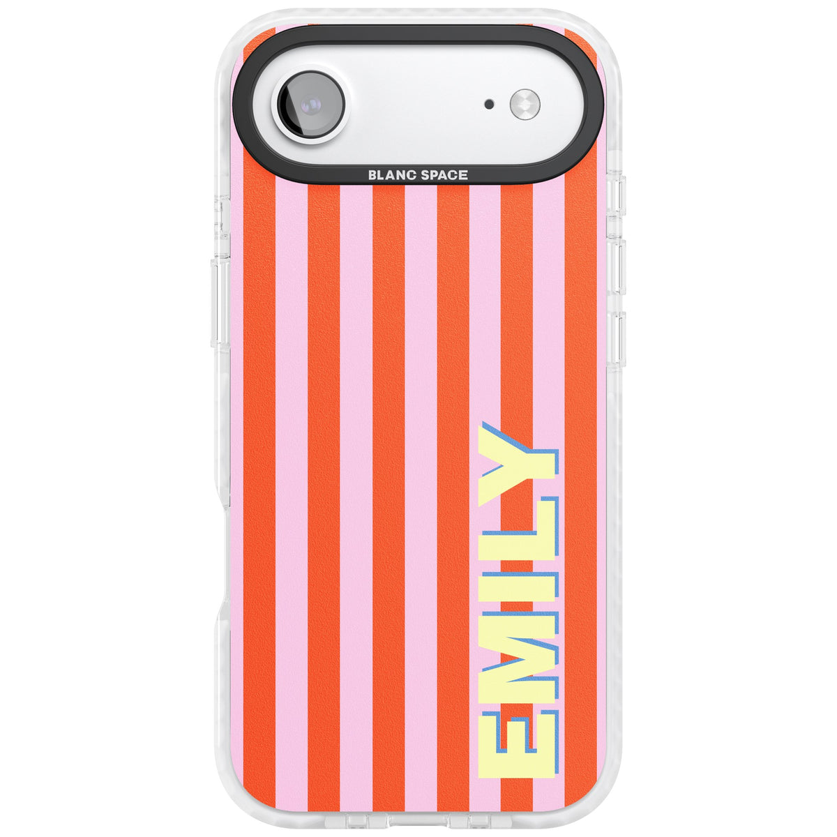 Personalised Havana Stripe iPhone Air Impact Clear Phone Case front