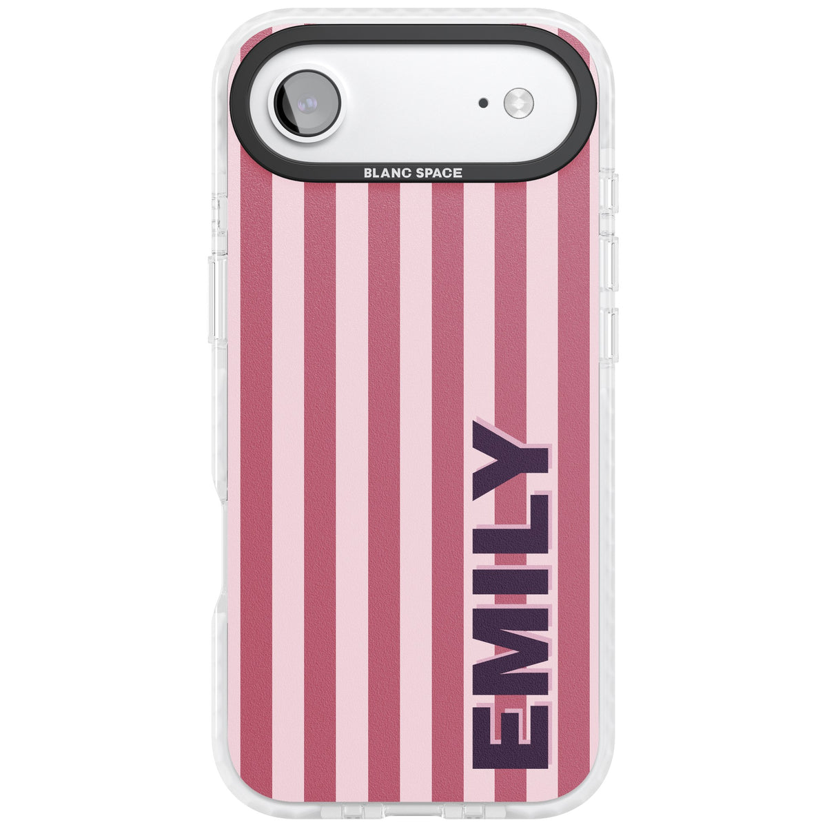 Personalised Victoria Stripe iPhone Air Impact Clear Phone Case front