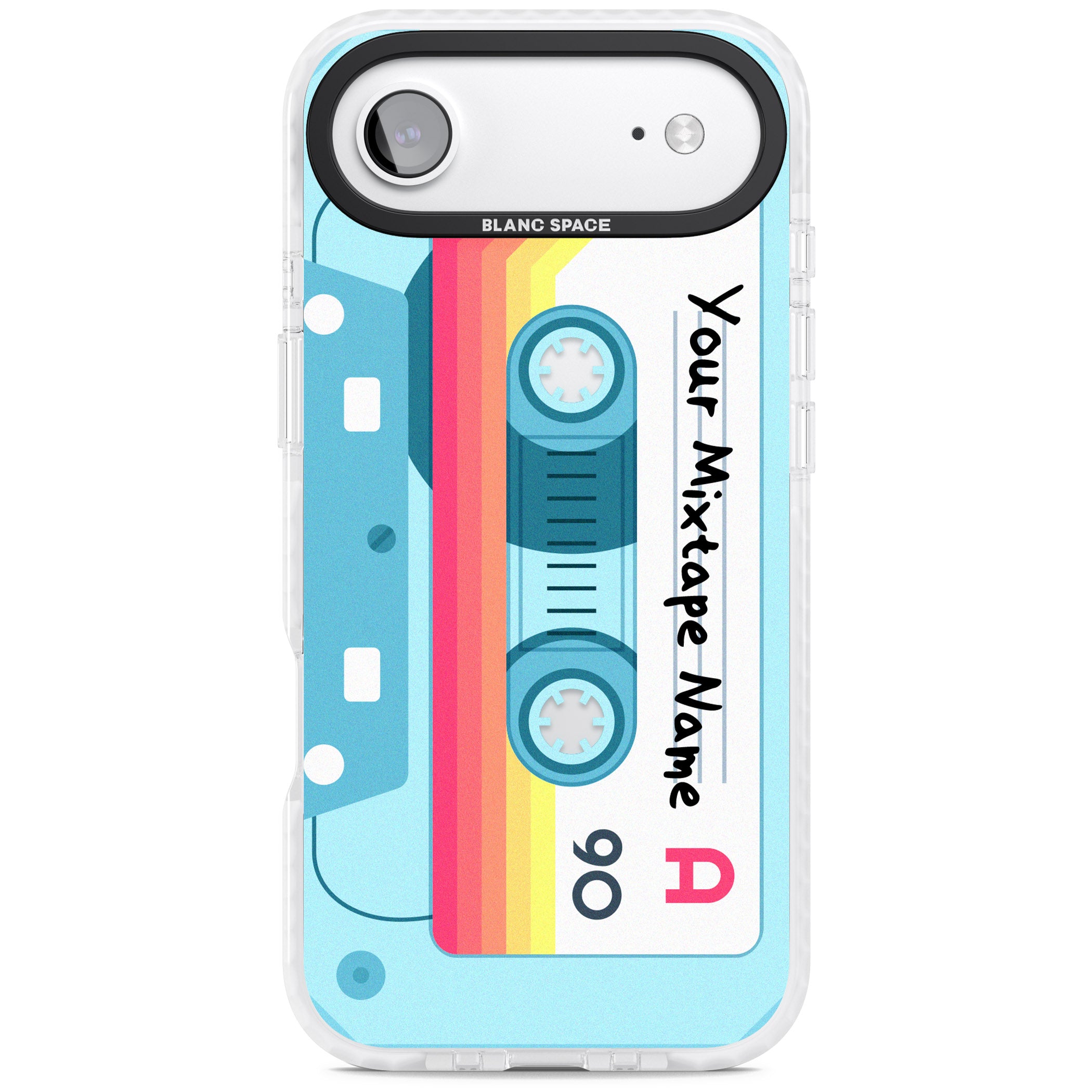 Personalised Retro Mixtape Sporty iPhone 17 Air Impact Clear Phone Case