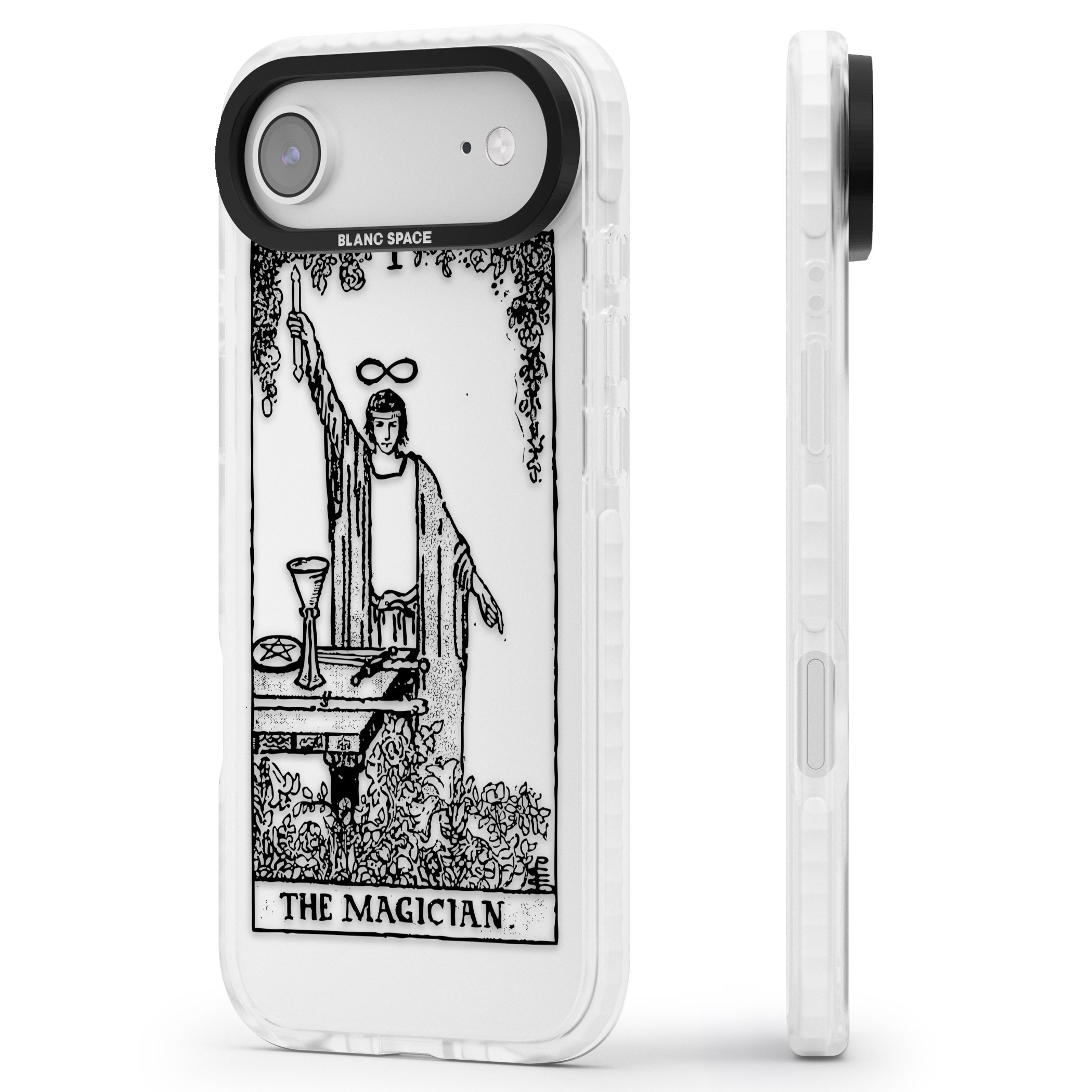 Personalised The Magician Tarot Transparent iPhone 17 Air Impact Clear Phone Case Side Profile
