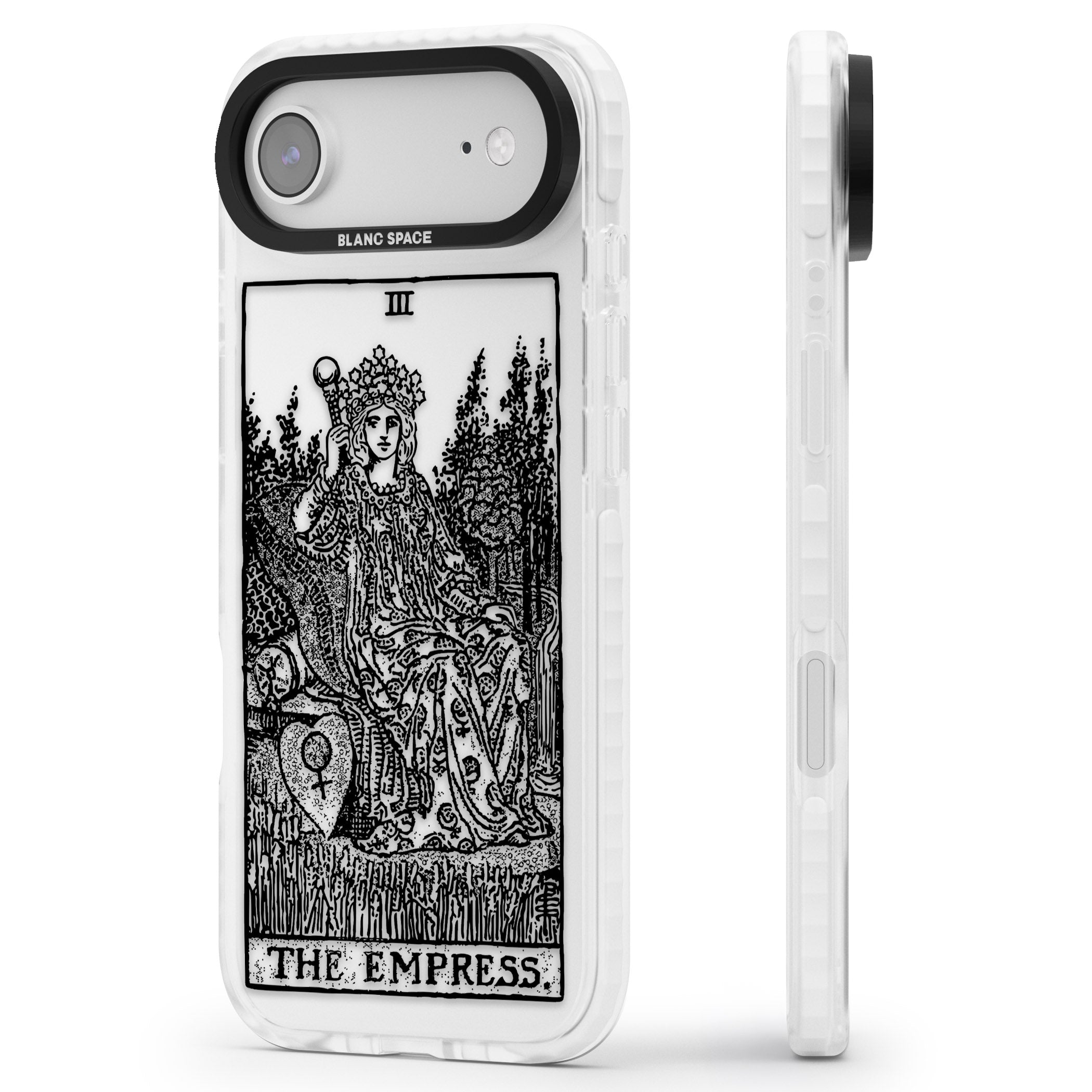 Personalised The Empress Tarot Card (Clear) iPhone 17 Air Impact Clear Phone Case Side Profile